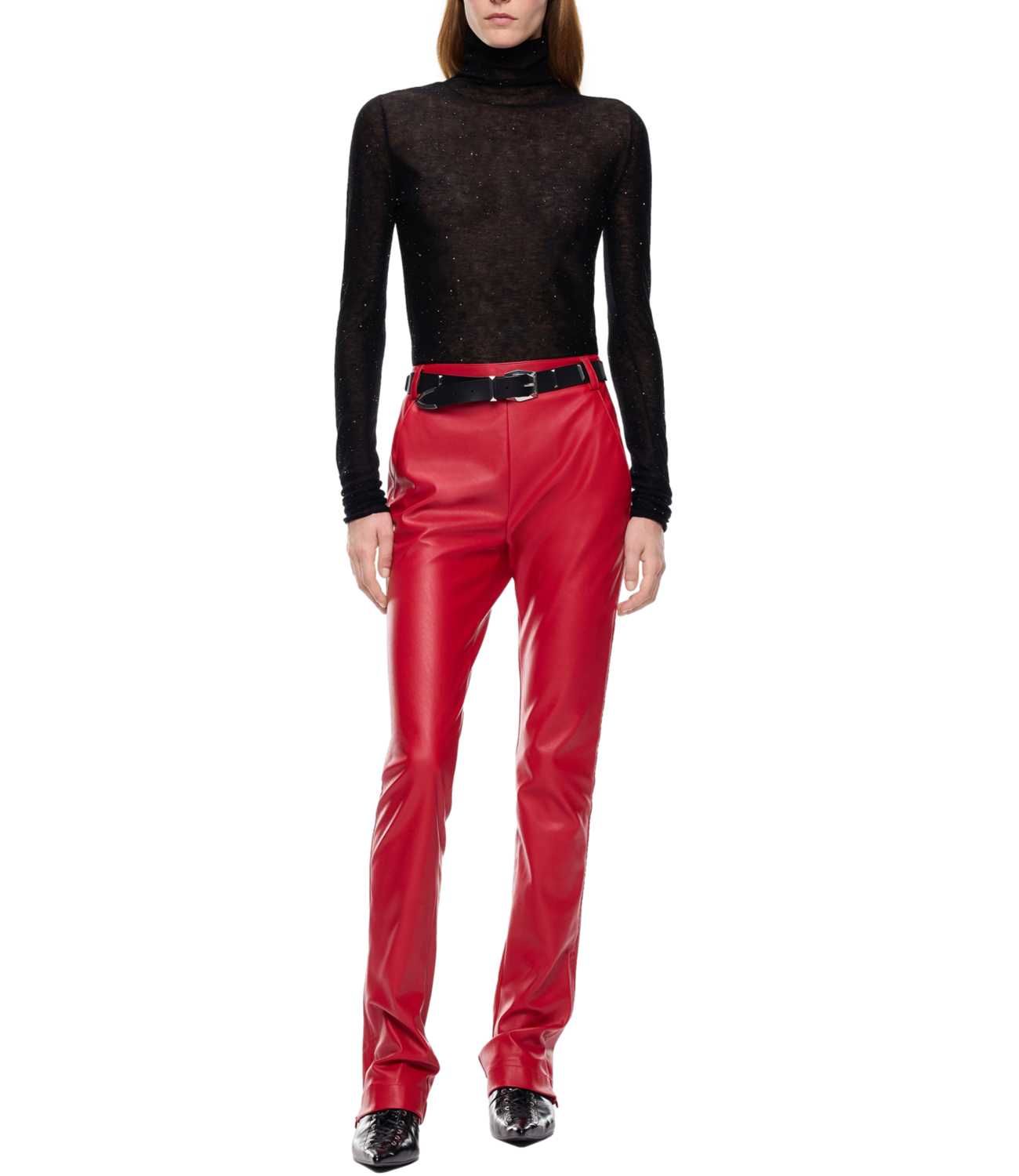 Pinko Moss Maglia paillettes nera