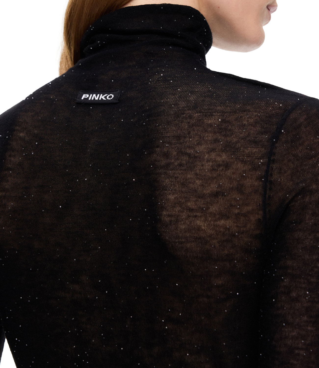Pinko Moss Maglia paillettes nera