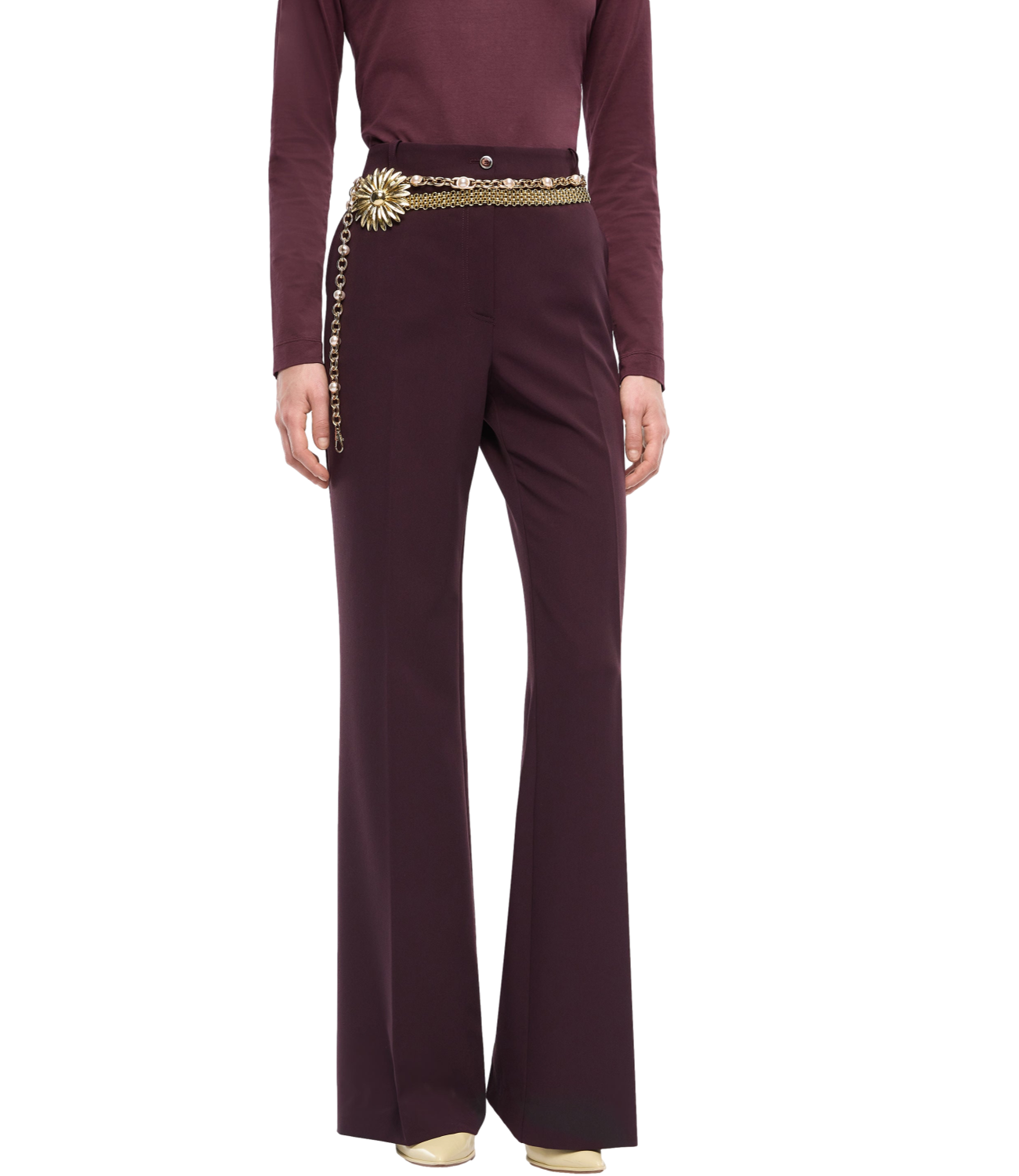 Pinko Petalo Pantalone Fluido bordeaux