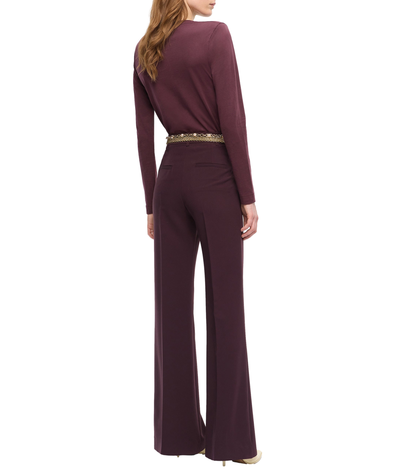 Pinko Petalo Pantalone Fluido bordeaux