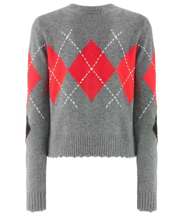 Pinko Cardiff Cardigan grigio/marrone/rosso