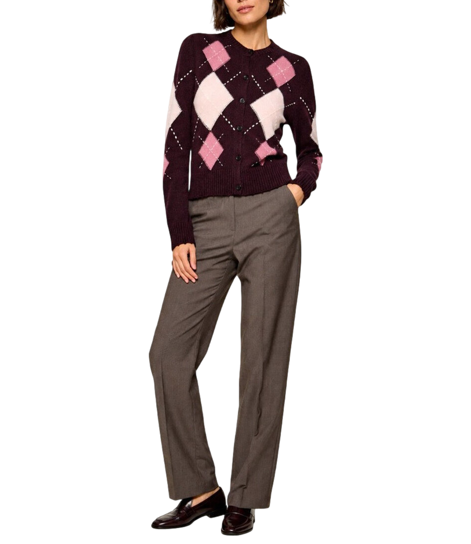 Pinko Cardiff Cardigan bordeaux/rosa/beige