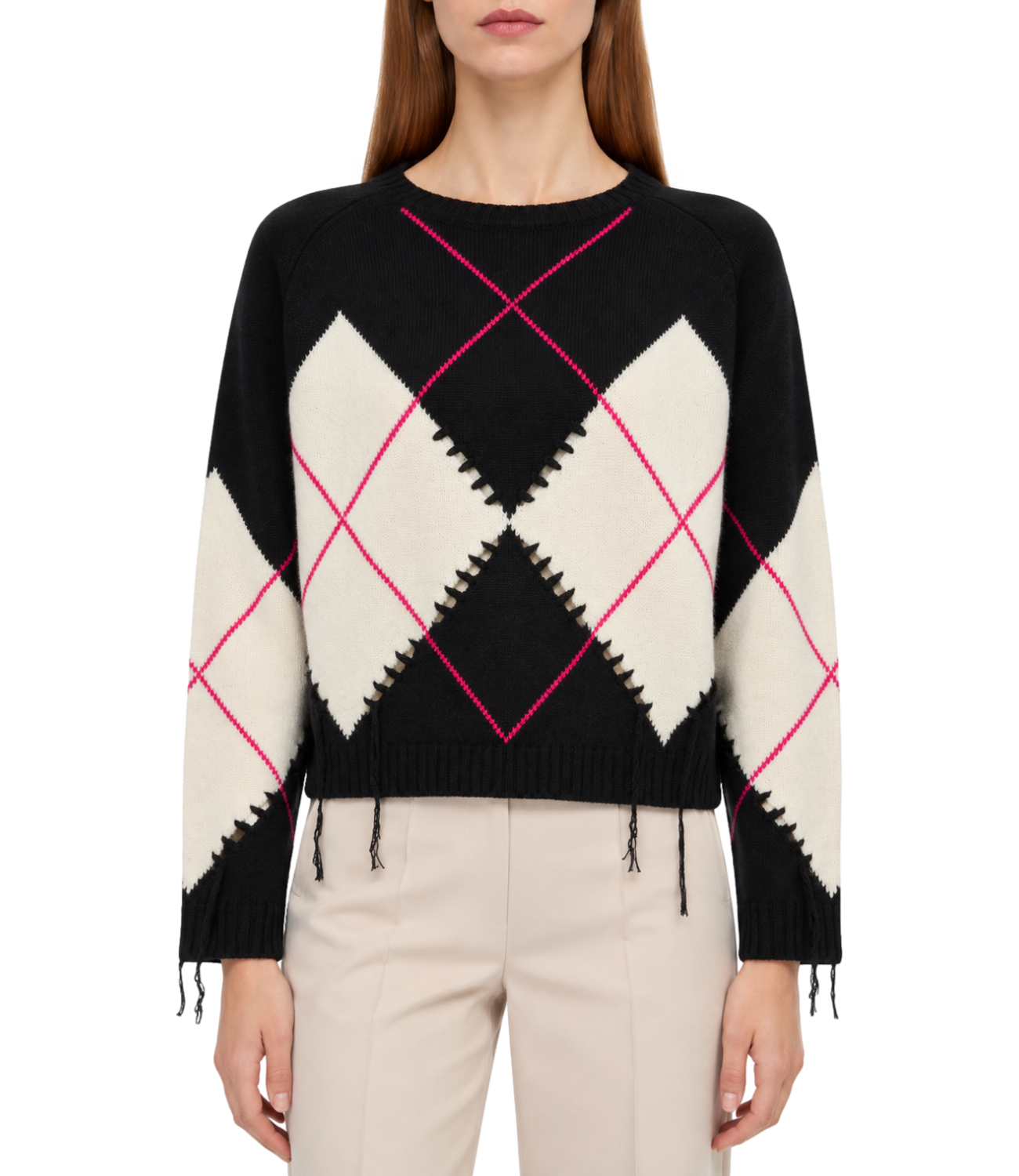 Pinko pullover Berna Argyle Traforato