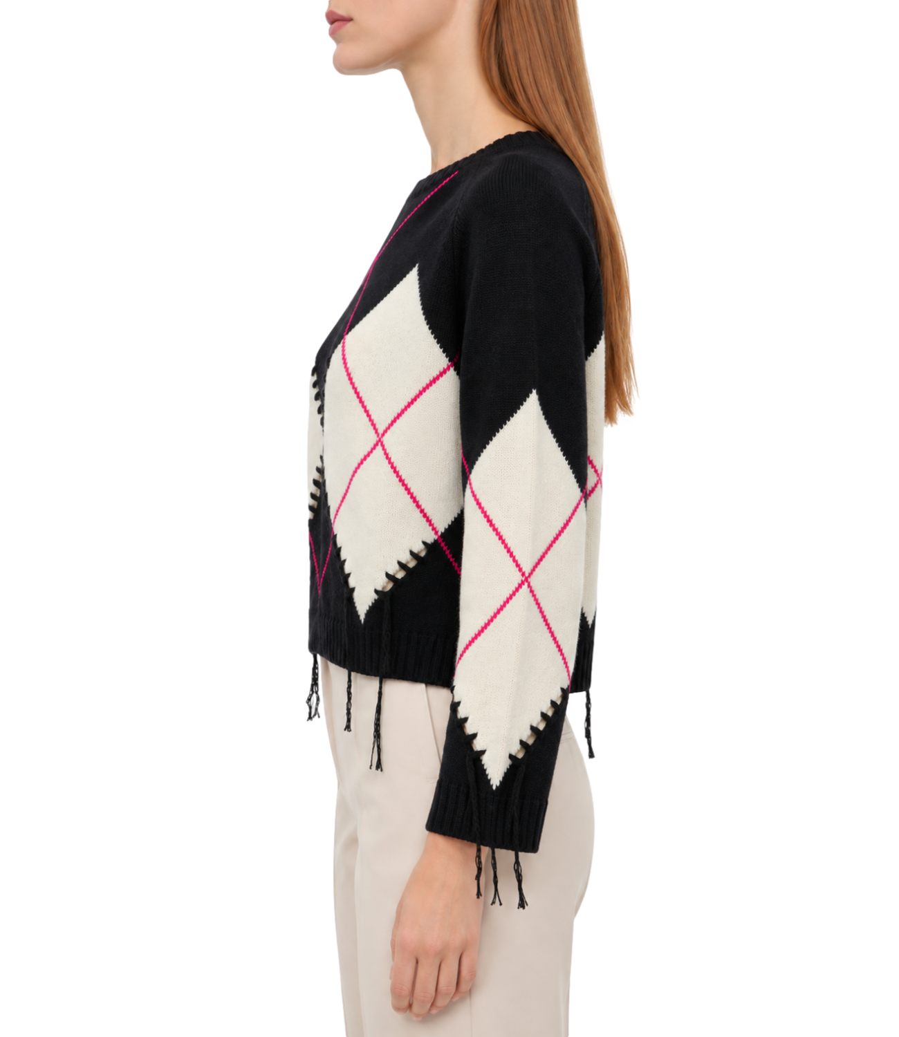 Pinko pullover Berna Argyle Traforato