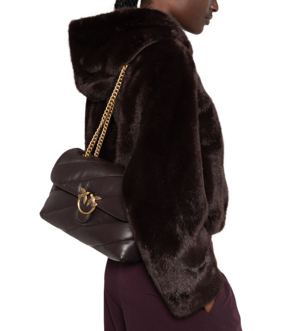 Pinko Love Bag Puff Classic Media marrone marasca