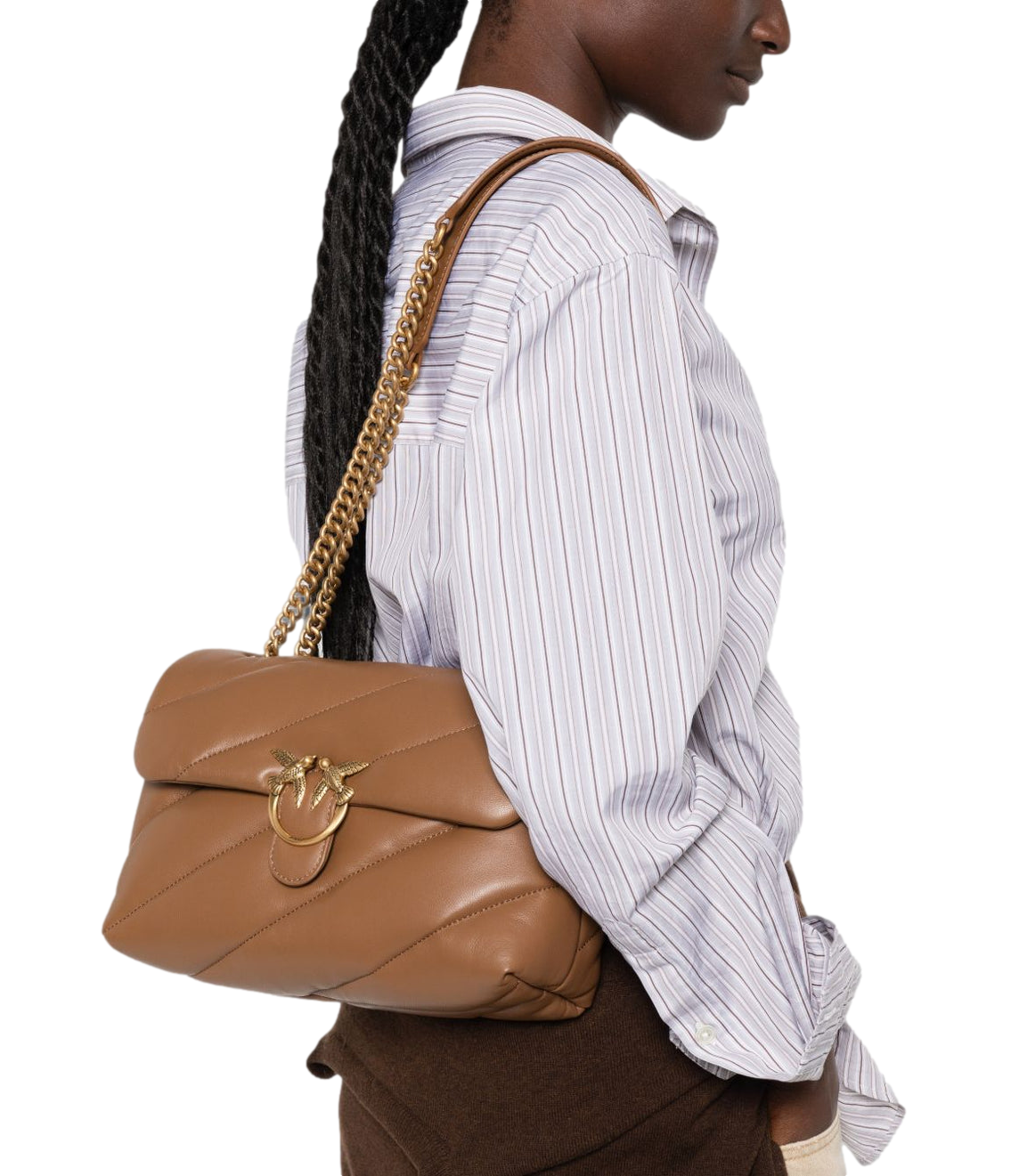 Pinko Love Bag Puff Classic media marrone