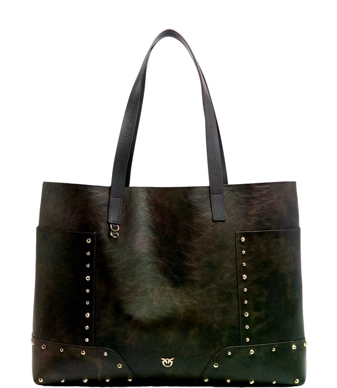 Borsa Pinko Tote Bag Studs Patch Cloud Leather