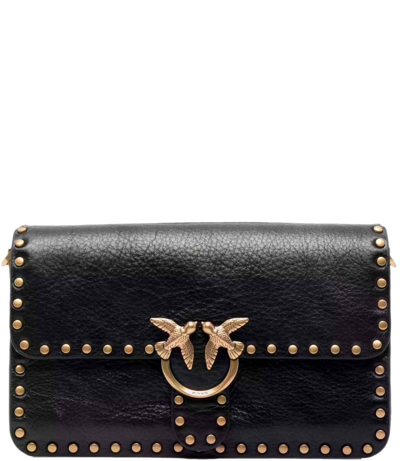 Pinko borsa nera Love One Slouchy Mn. Studs Small