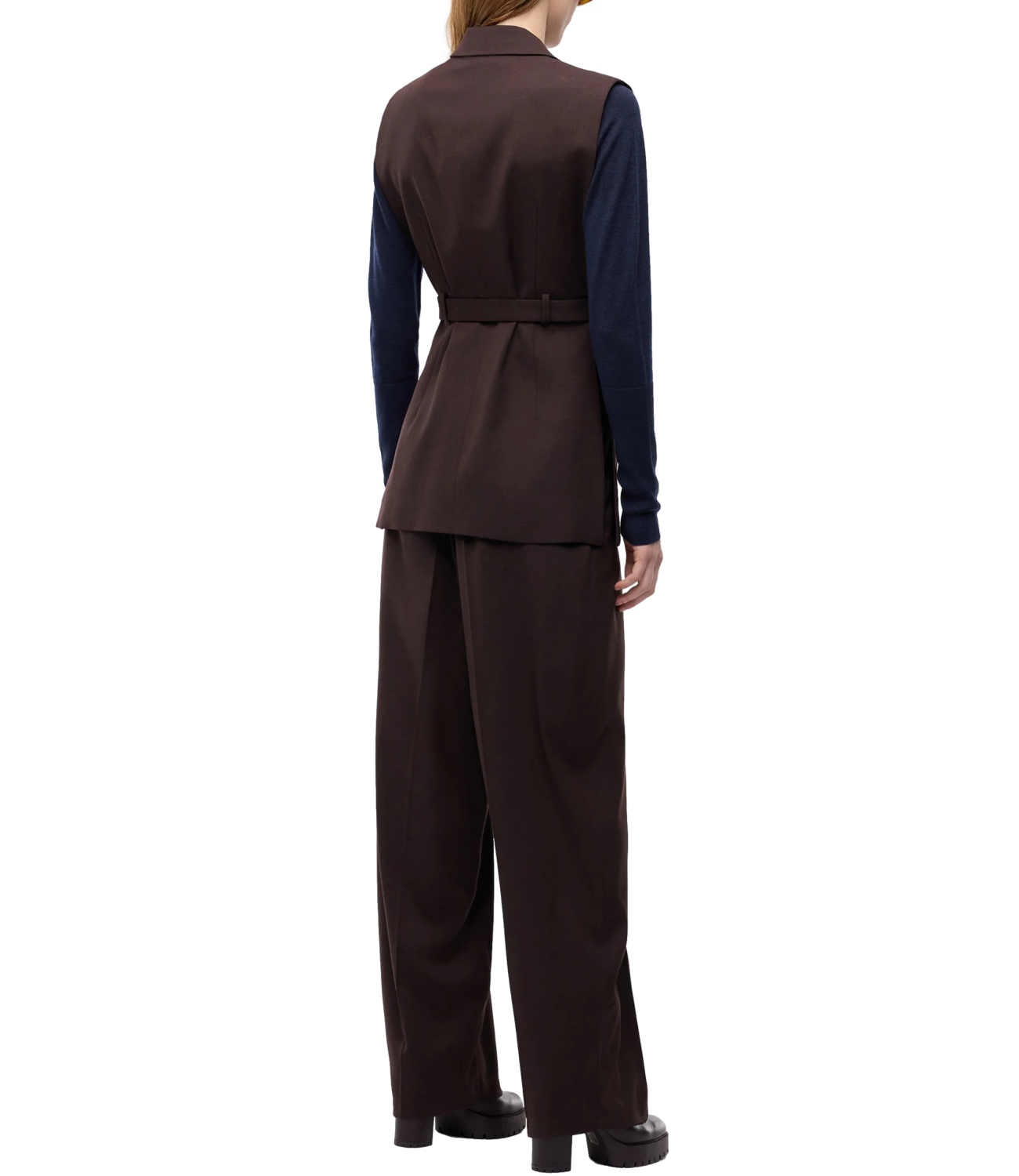 Pinko Nuraqus Gilet marrone oltre buio