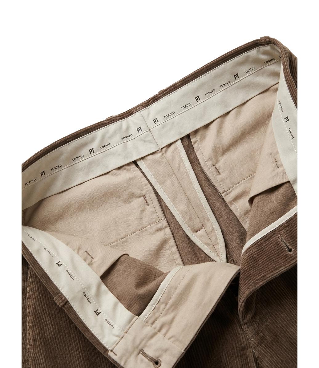 PT Torino Pantaloni Rebel in velluto marrone