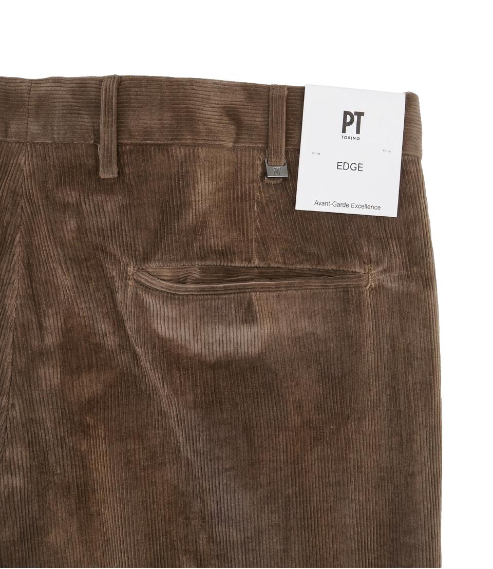 PT Torino Pantaloni Rebel in velluto marrone