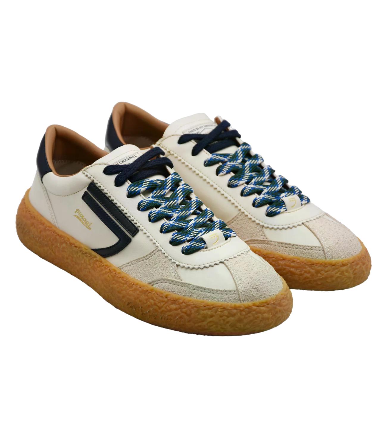 Sneakers Puraai bianca e blu scuro Vintage Chianti