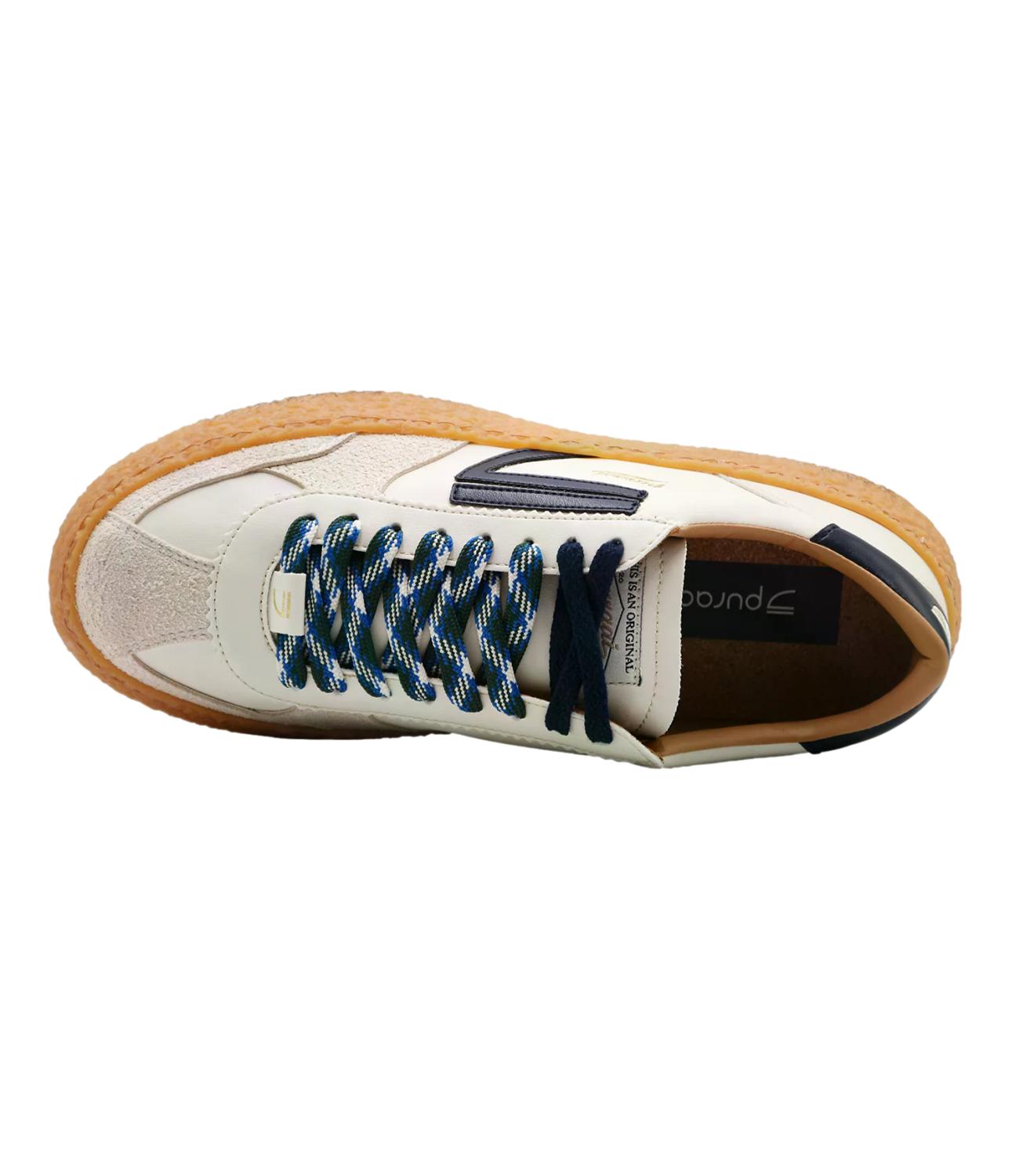 Sneakers Puraai bianca e blu scuro Vintage Chianti