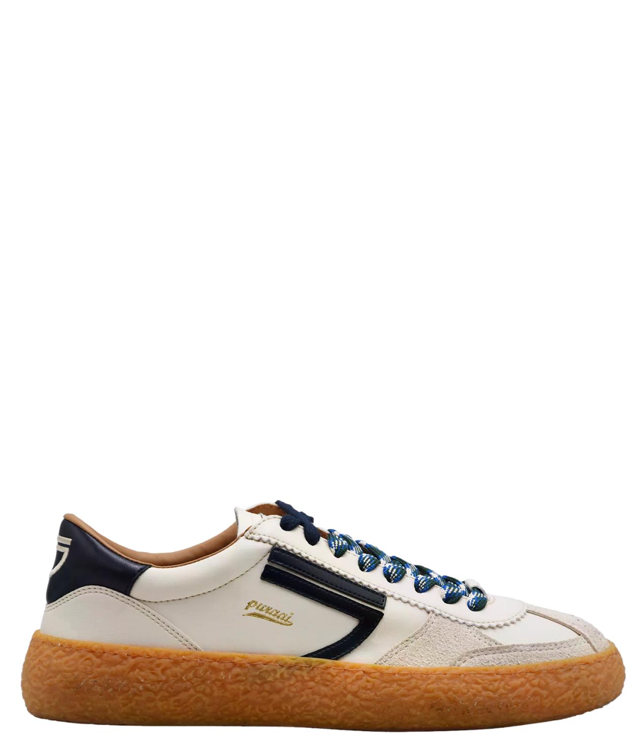 Sneakers Puraai bianca e blu scuro Vintage Chianti