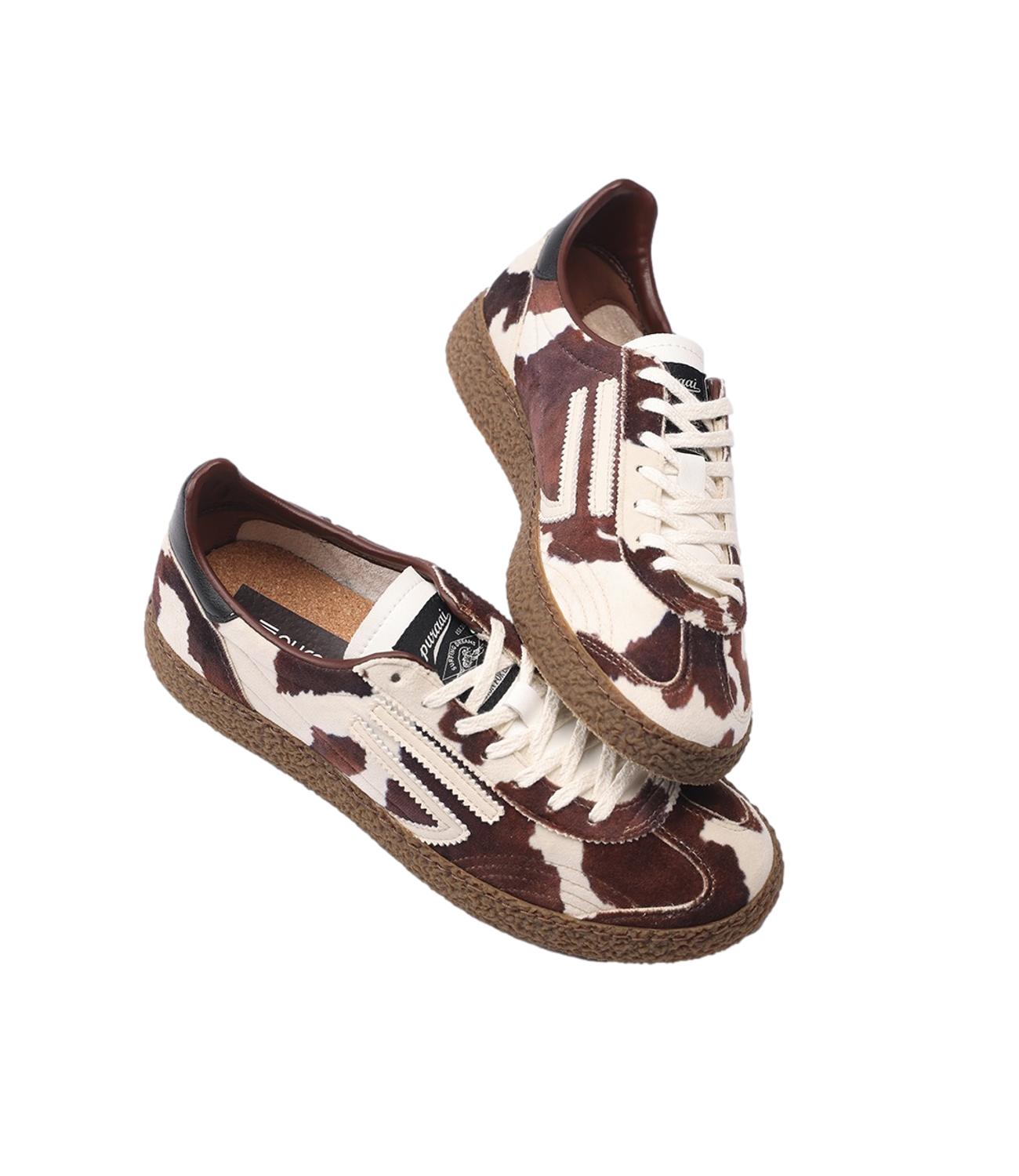 Sneakers Puraai Carolina bianca e marrone donna
