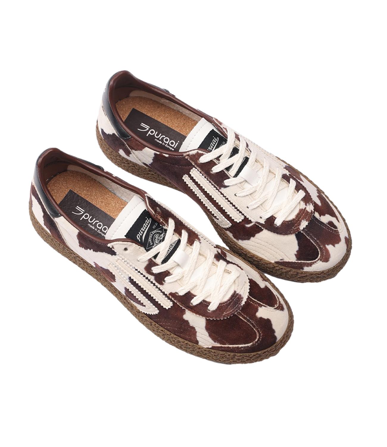 Sneakers Puraai Carolina bianca e marrone donna