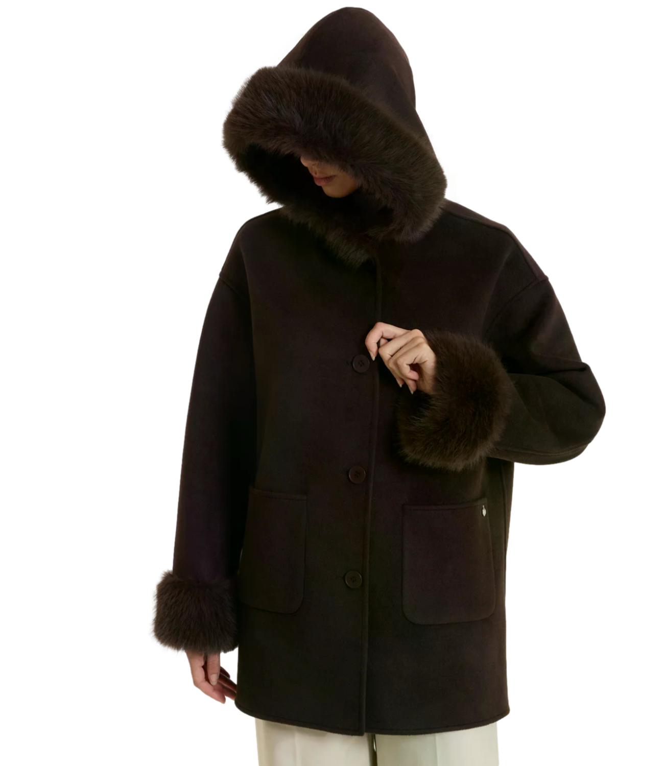 Ragno CAPPOTTO FUZZY Chocolate Torte Donna