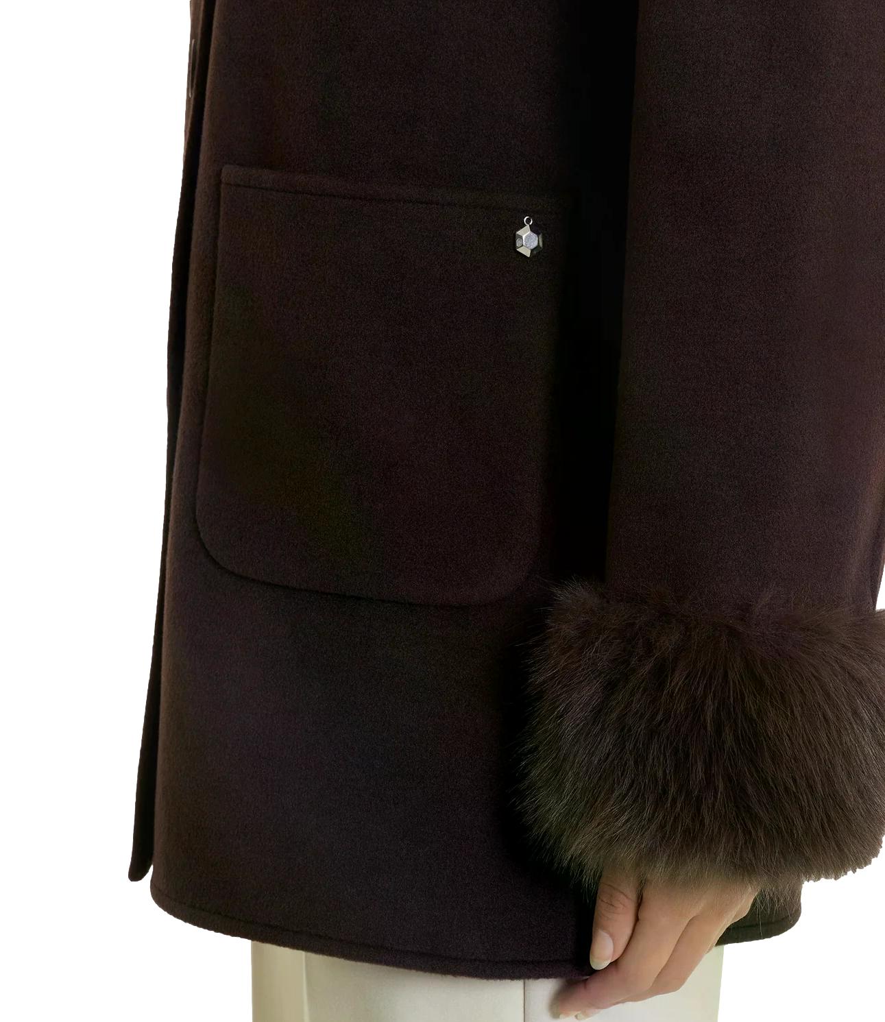 Ragno CAPPOTTO FUZZY Chocolate Torte Donna