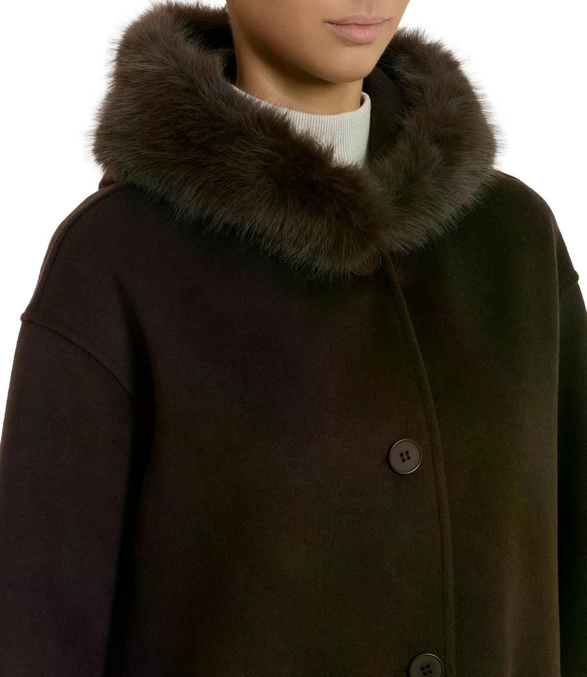 Ragno CAPPOTTO FUZZY Chocolate Torte Donna