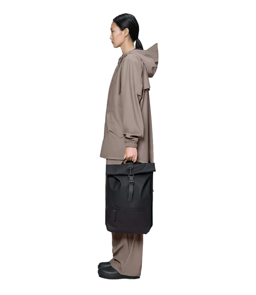 Zaino Rains nero Rolltop Rucksack