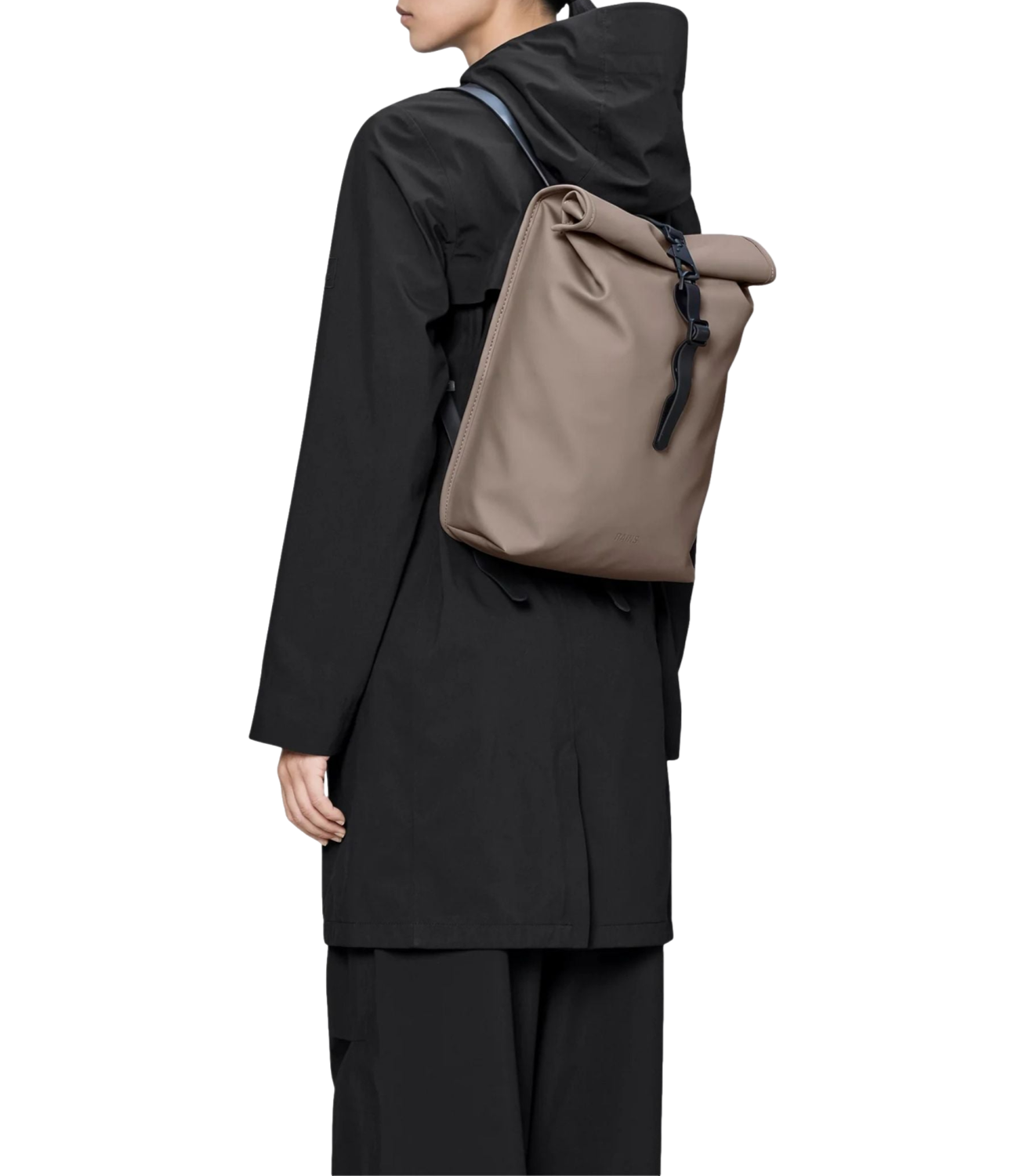 Rolltop Rucksack Mini di Rains cinder