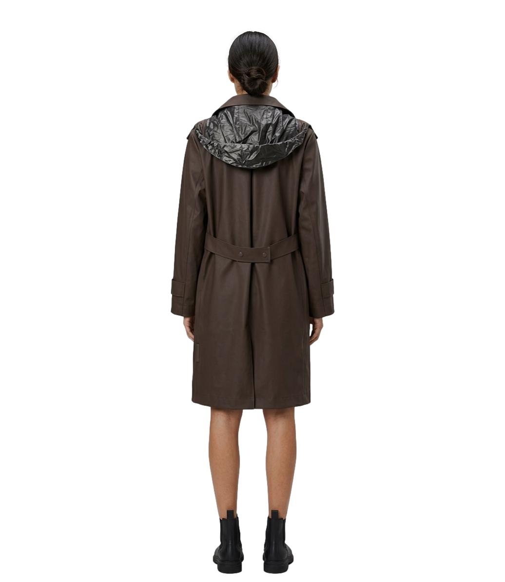 Rains Nara W Long Jacket W3 marrone donna