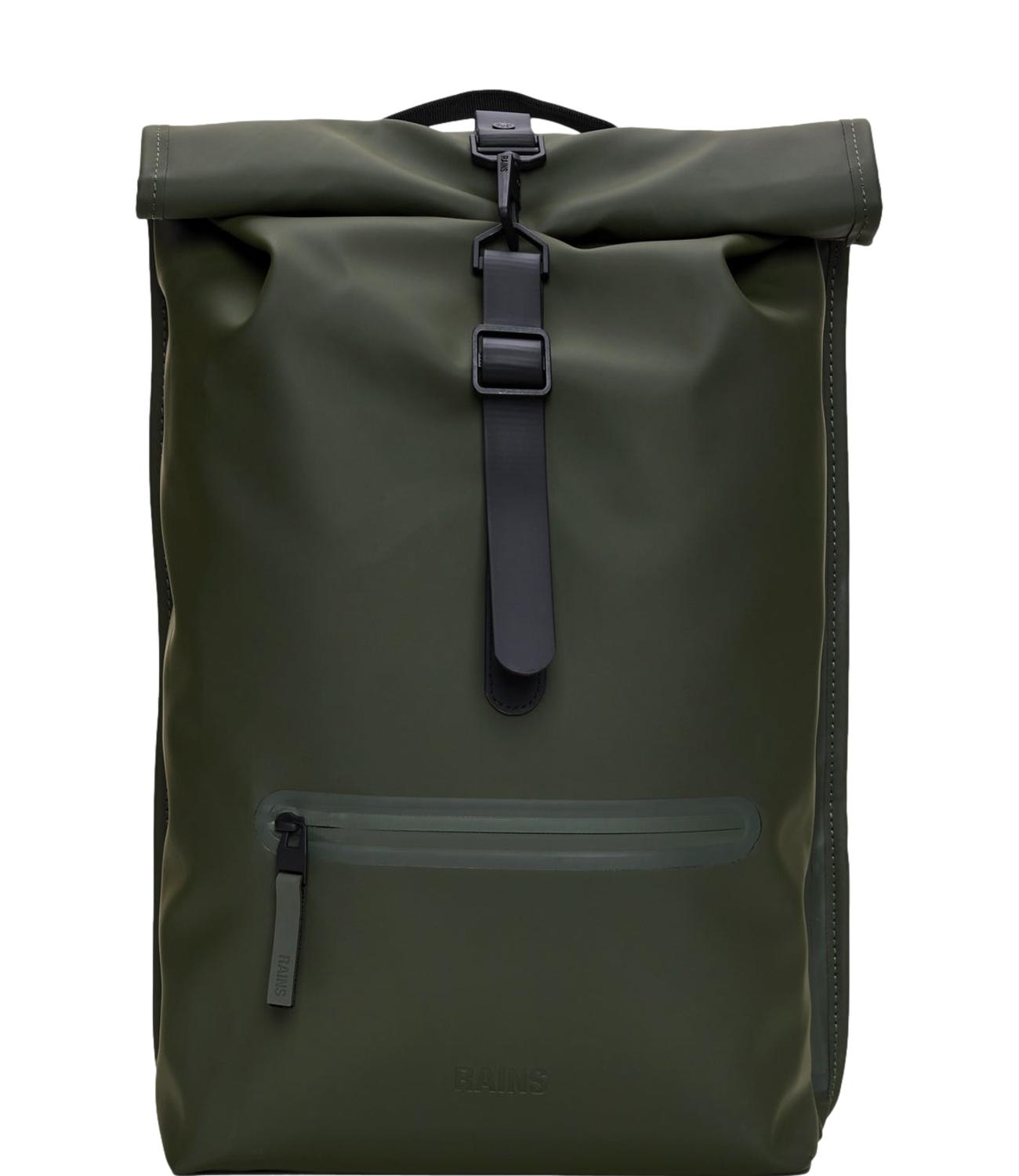 Zaino Rains verde Rolltop Rucksack