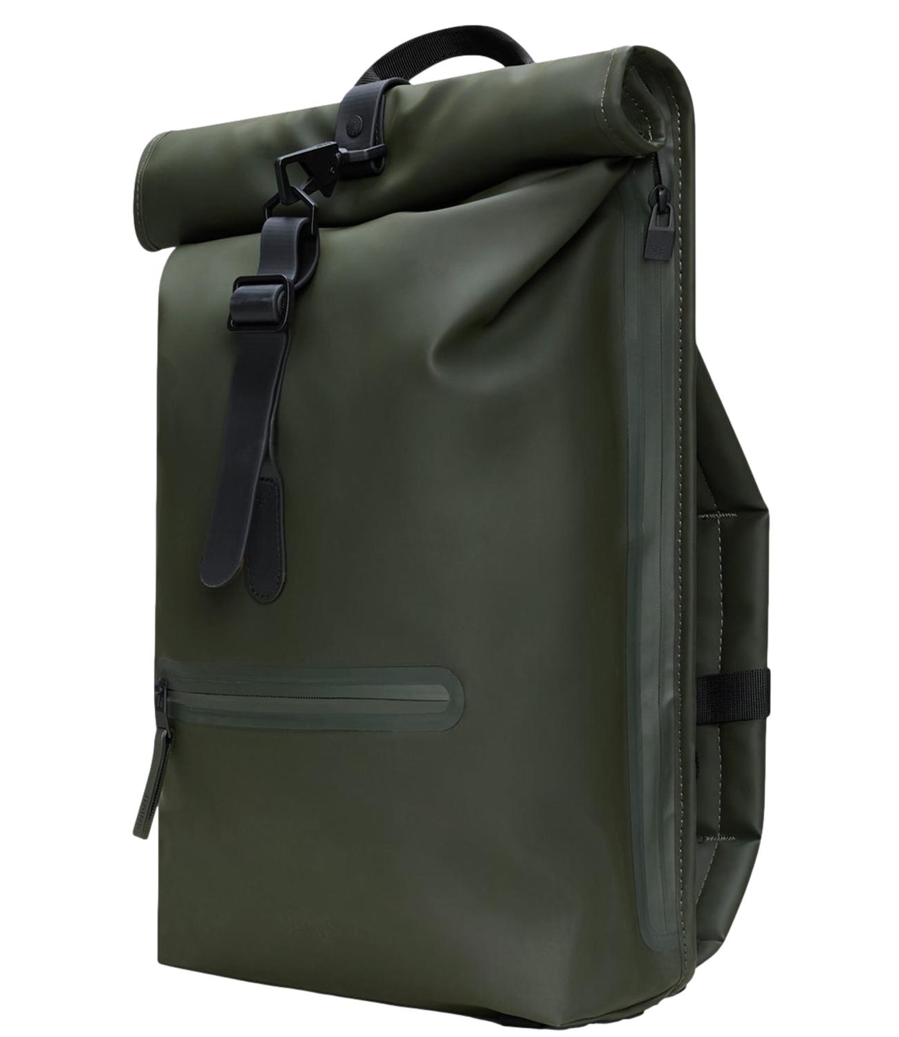 Zaino Rains verde Rolltop Rucksack
