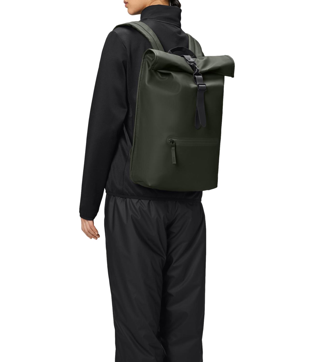 Zaino Rains verde Rolltop Rucksack