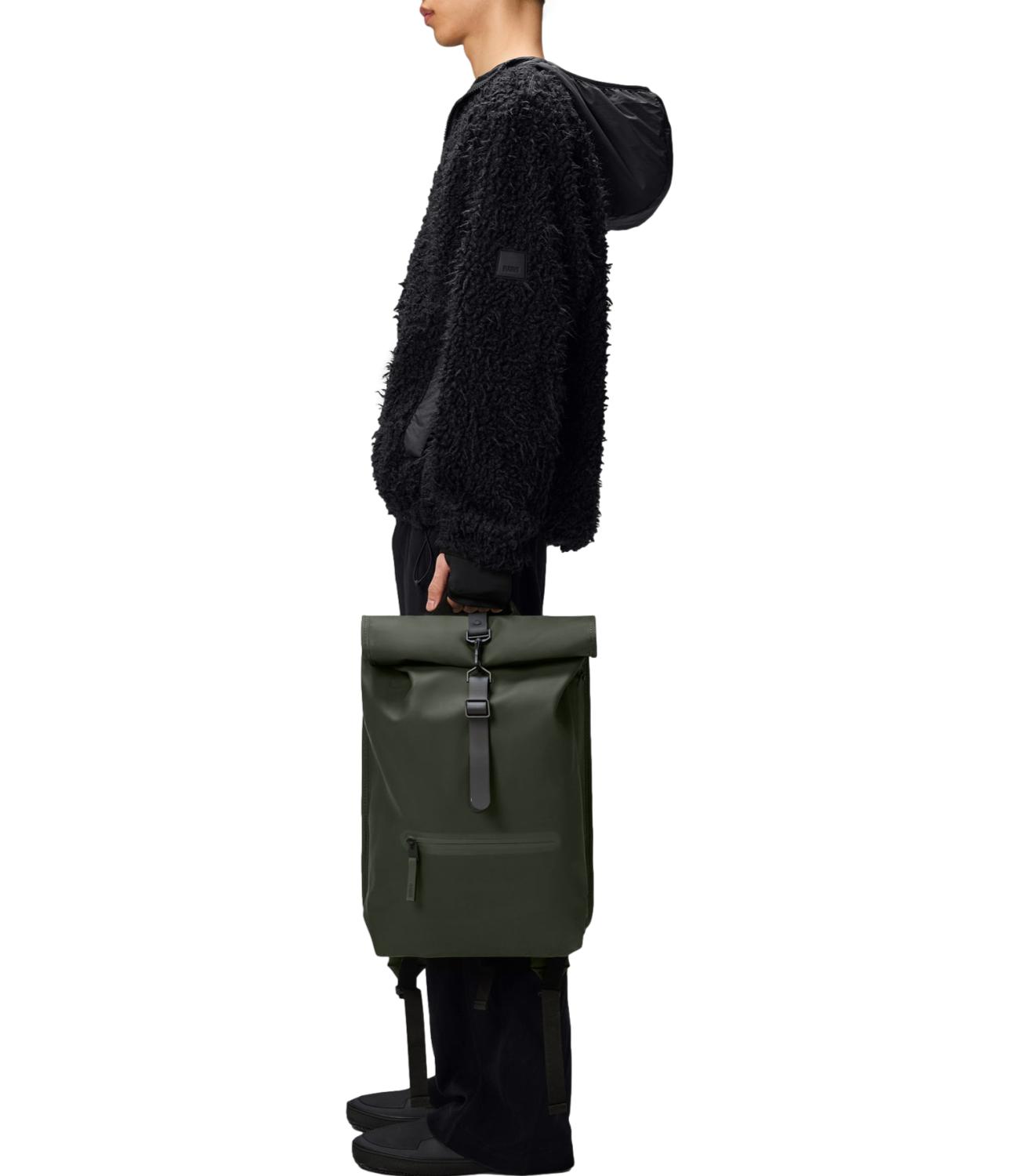 Zaino Rains verde Rolltop Rucksack