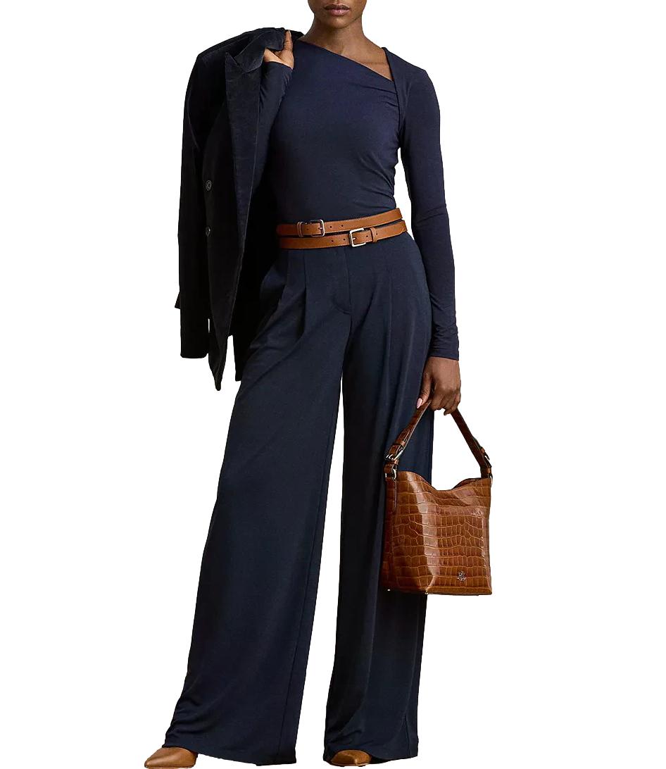 Polo Ralph Lauren Chabrell-Full Length-Pleated lauren navy