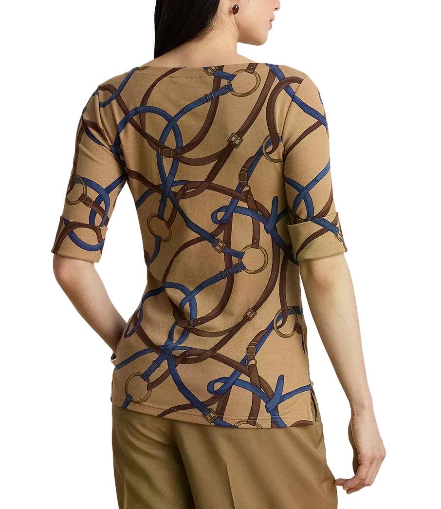 Polo Ralph Lauren maglia Knit-T-Shirt camel multi