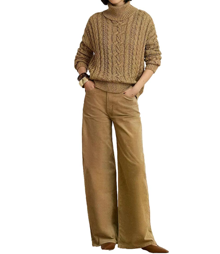 Ralph Lauren laurent camel Woven-Wide Leg-Pants