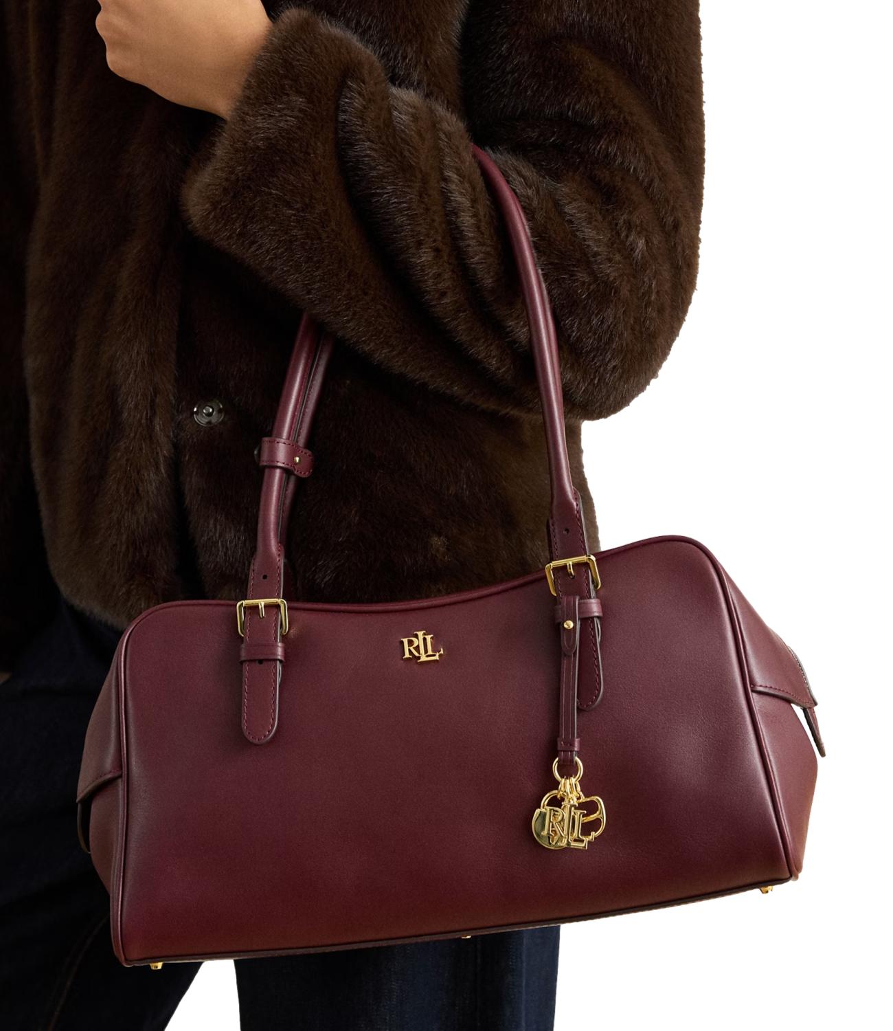 Polo Ralph Lauren borsa bordeaux red garnet Satchel-Large