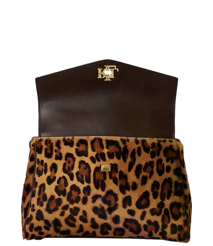 Borsa Farrah Satchel-Small leopard