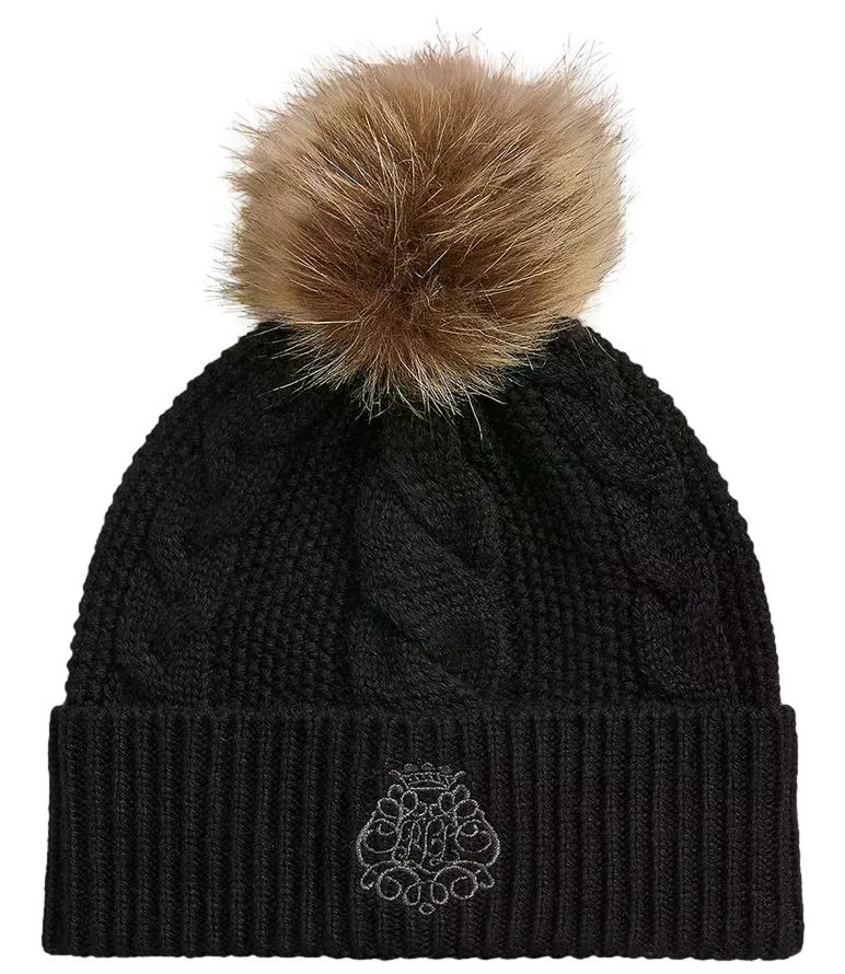 Polo Ralph Lauren Cappello lana intrecciata nero