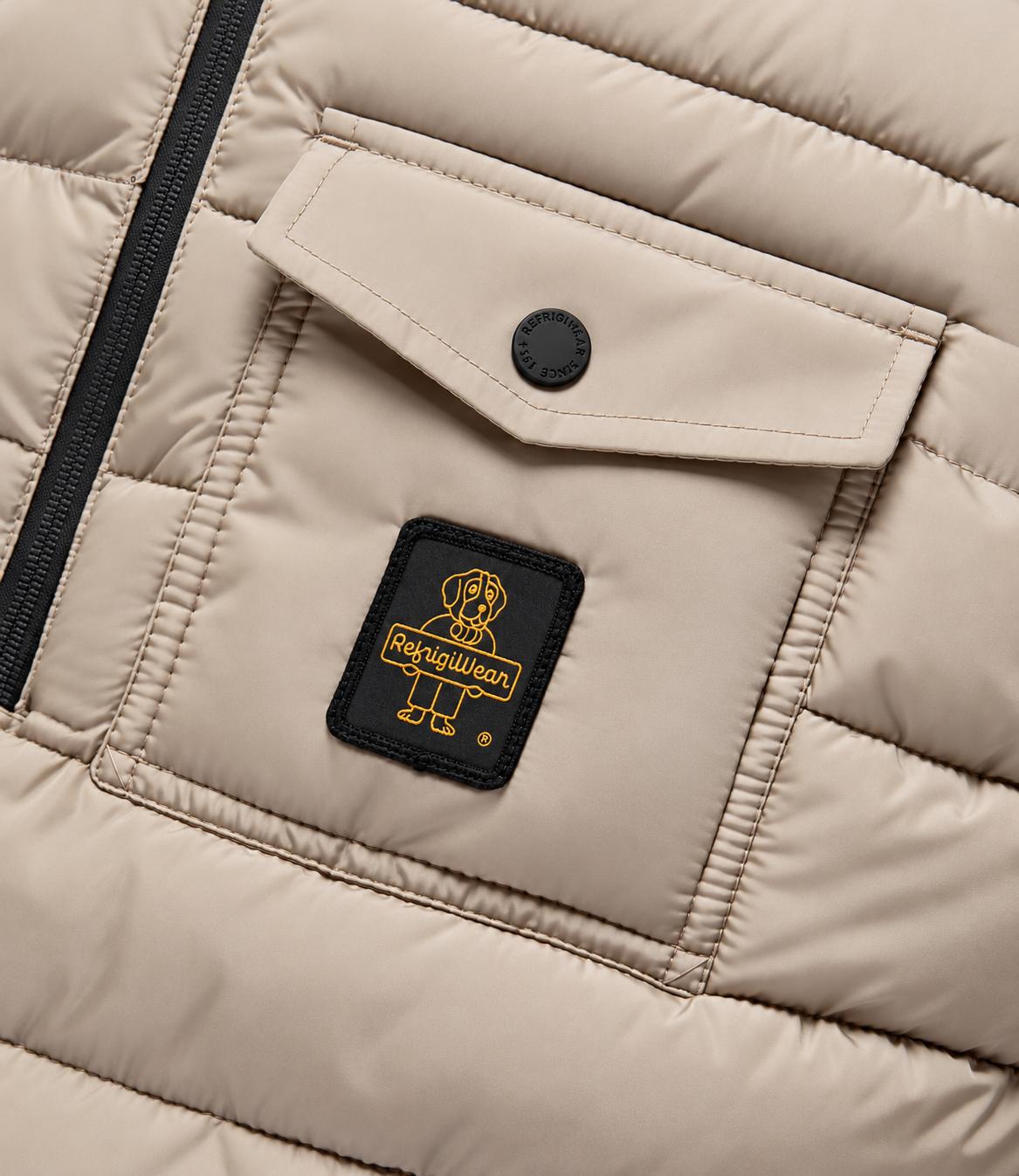 Giubbino Refrigiwear beige plaza taupe josh jacket