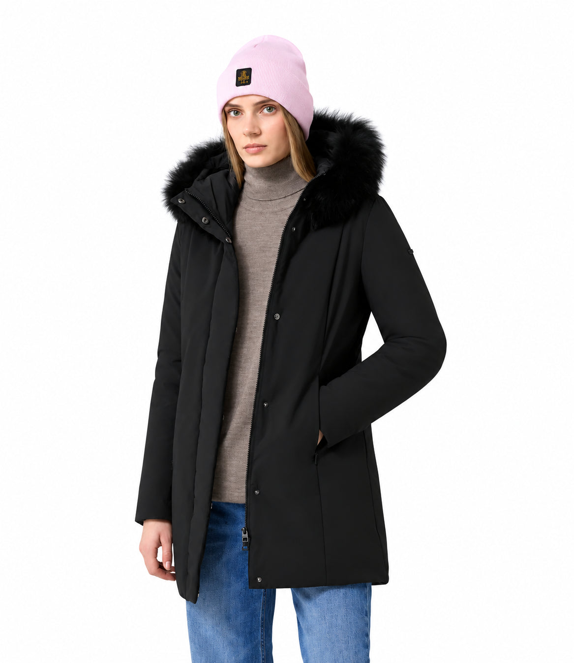 Refrigiwear parka nero Lady tech 1 fur jacket