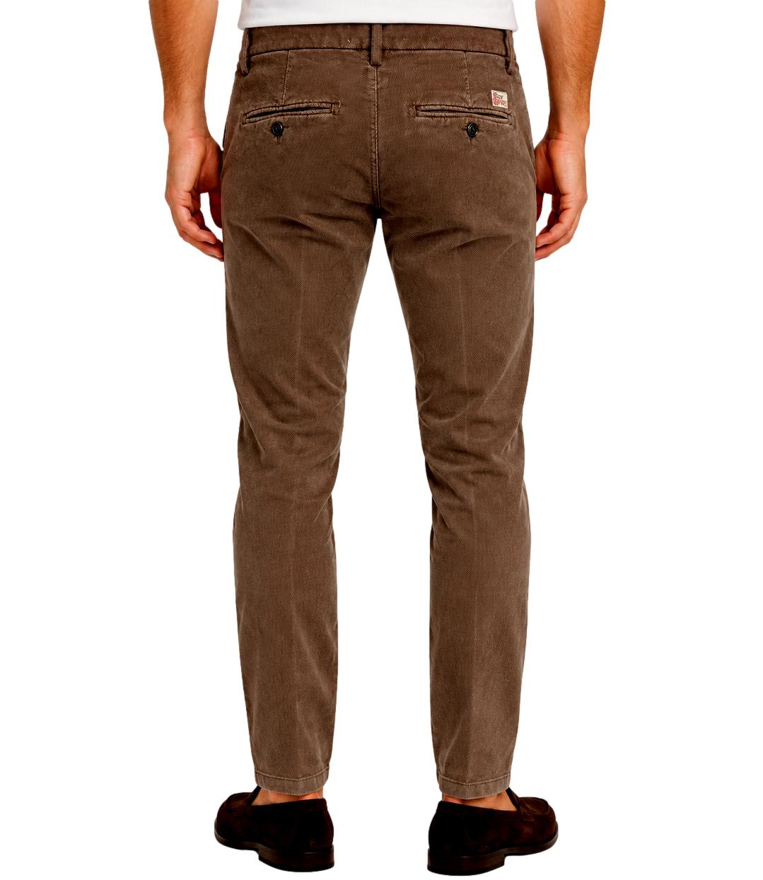 Roy Roger's Pantalone velluto Diagonal cord elastane marrone scuro