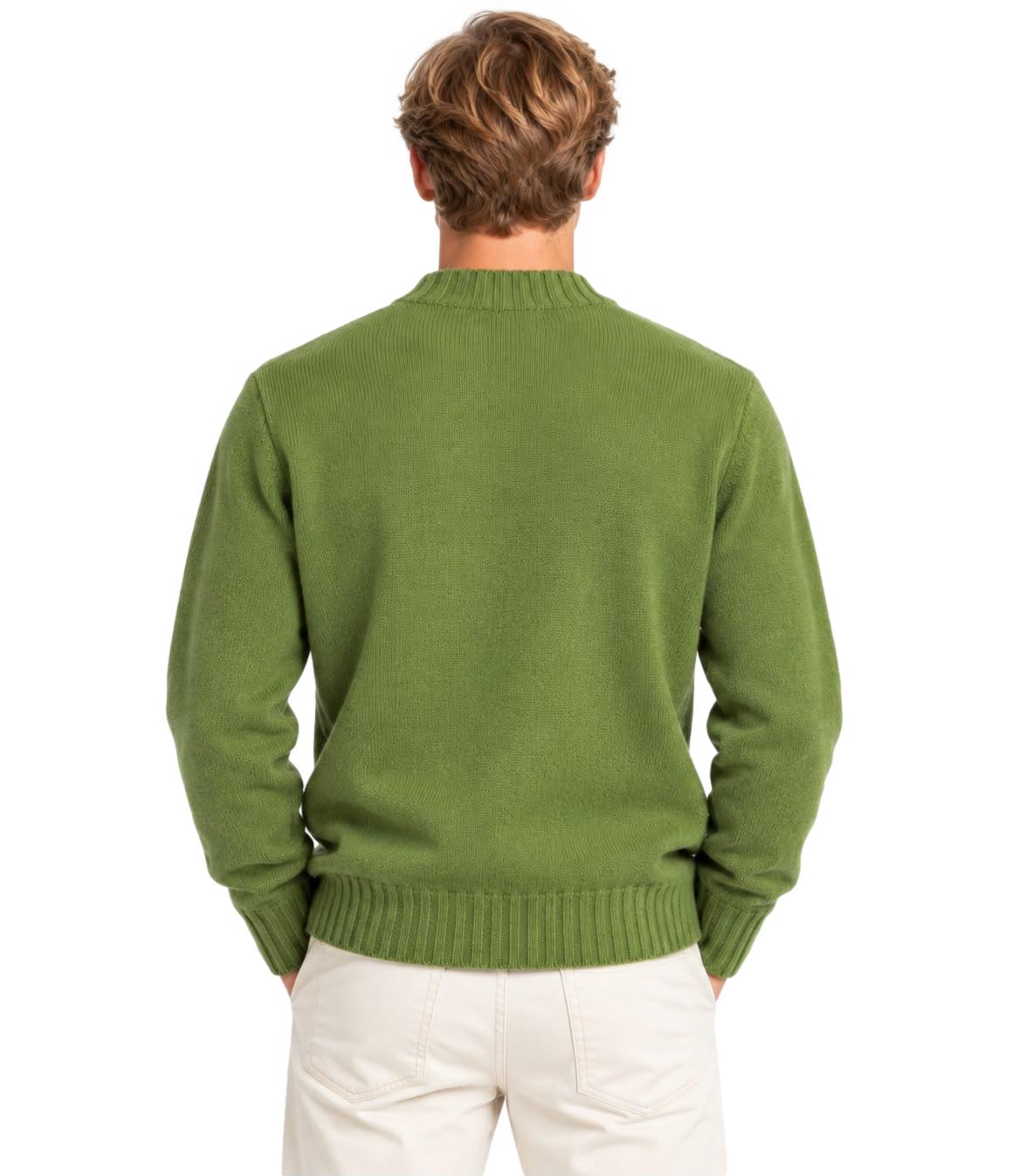 Roy Roger's Soft Crew Neck merino wool verde chiaro