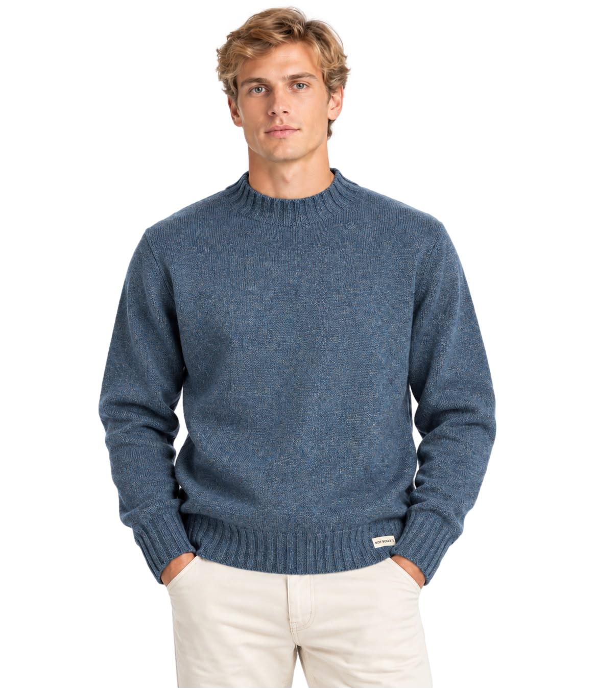 Roy Roger's Soft Crew Neck merino wool boreale