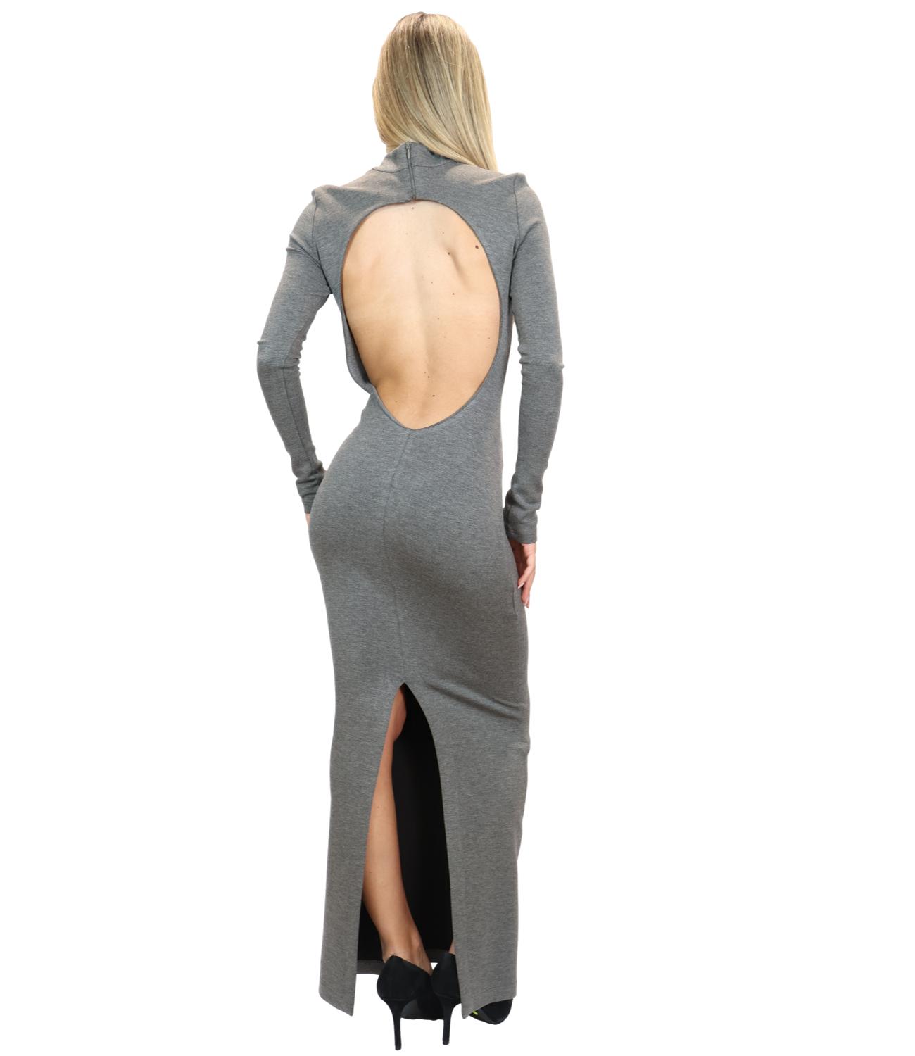 Silence Limited Abito NEW BLACK DRESS Grey Donna