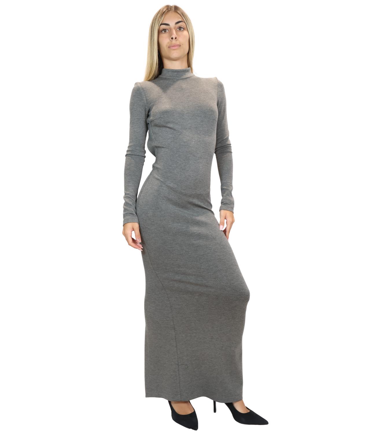 Silence Limited Abito NEW BLACK DRESS Grey Donna