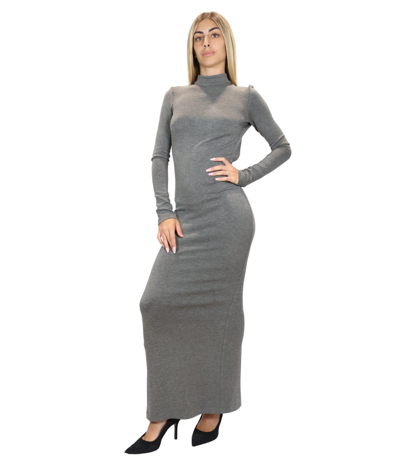 Silence Limited Abito NEW BLACK DRESS Grey Donna