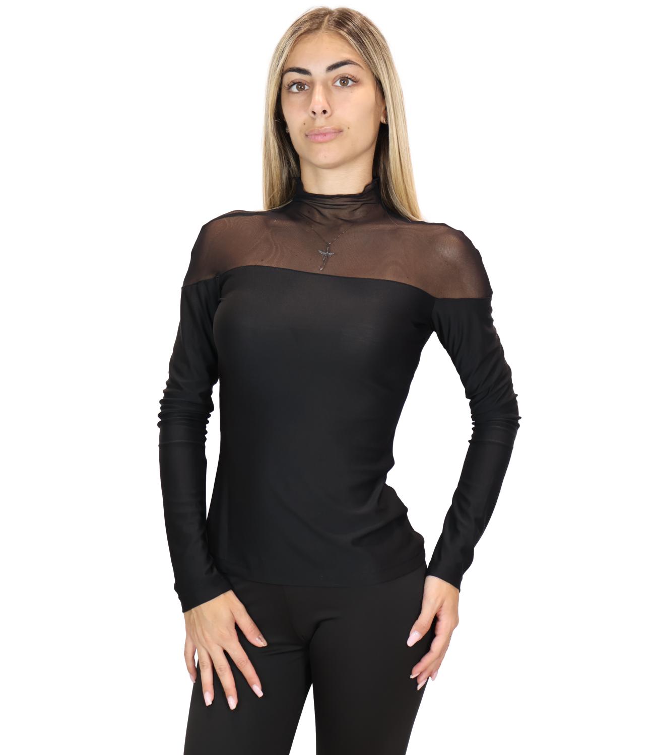 Silence Limited T-shirt IVY Black Donna
