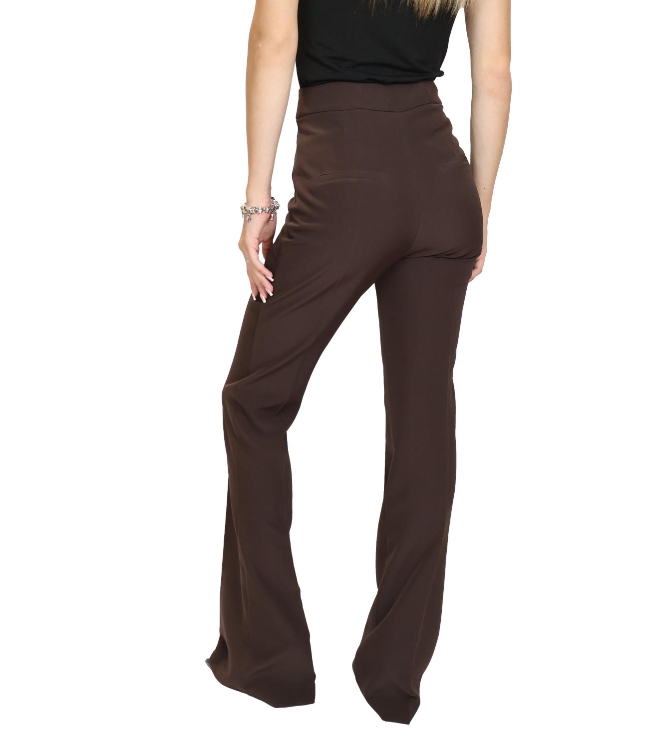 Silence Limited Pantalone AMBER FLARE Dark Brown Donna