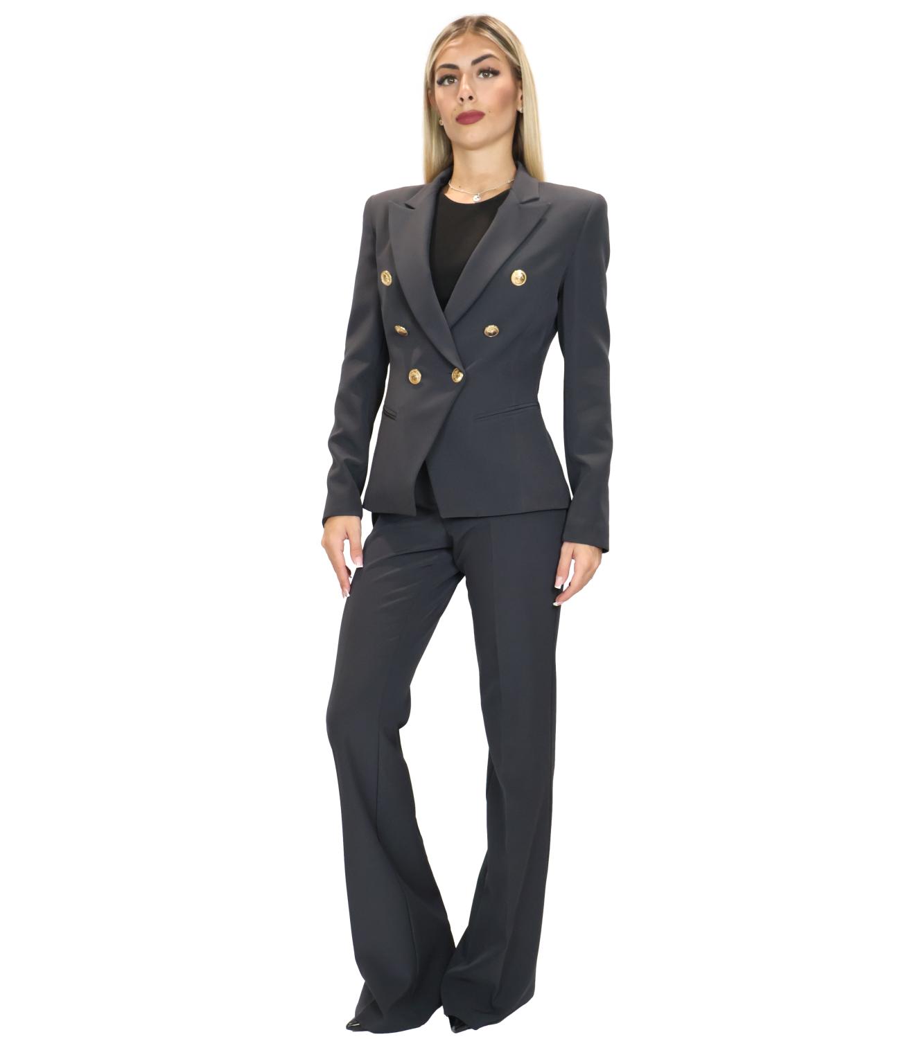 Silence Limited Pantalone AMBER FLARE Dark Grey Donna