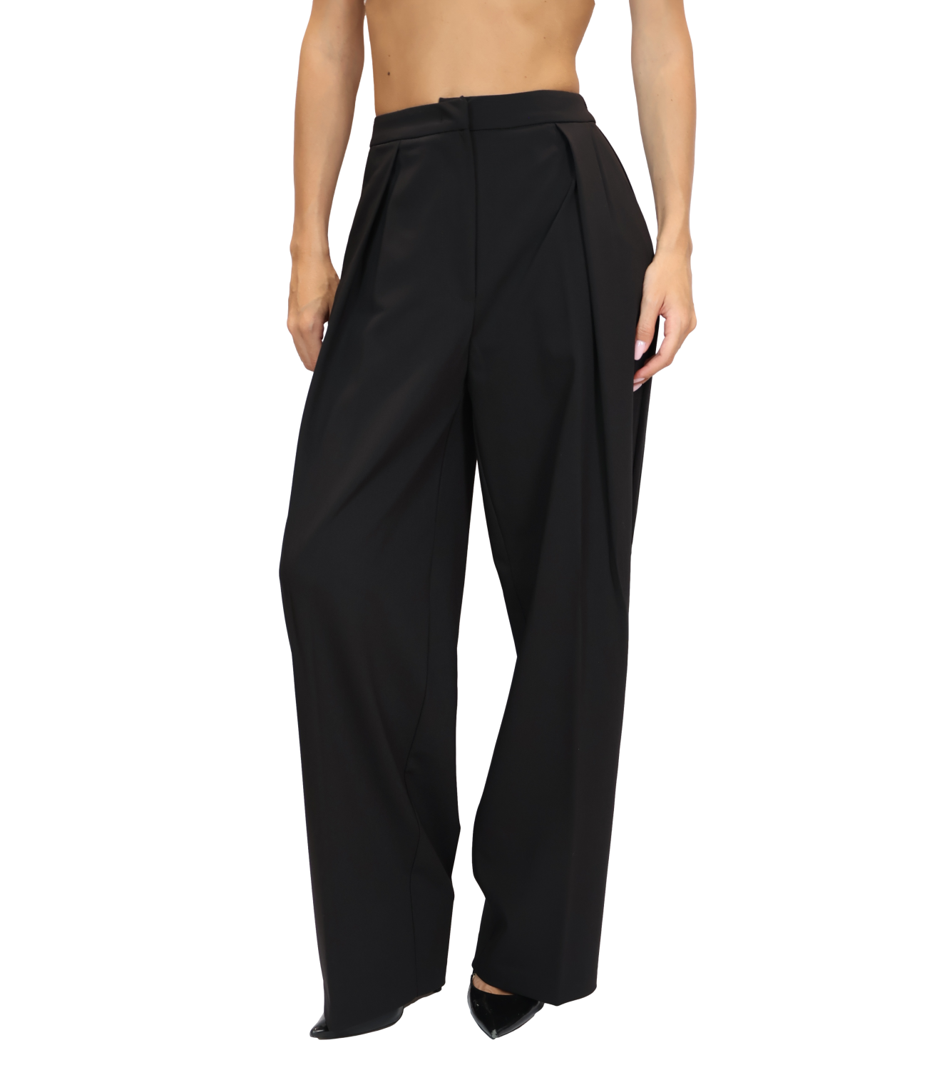 SILENCE LIMITED pantalone nero donna