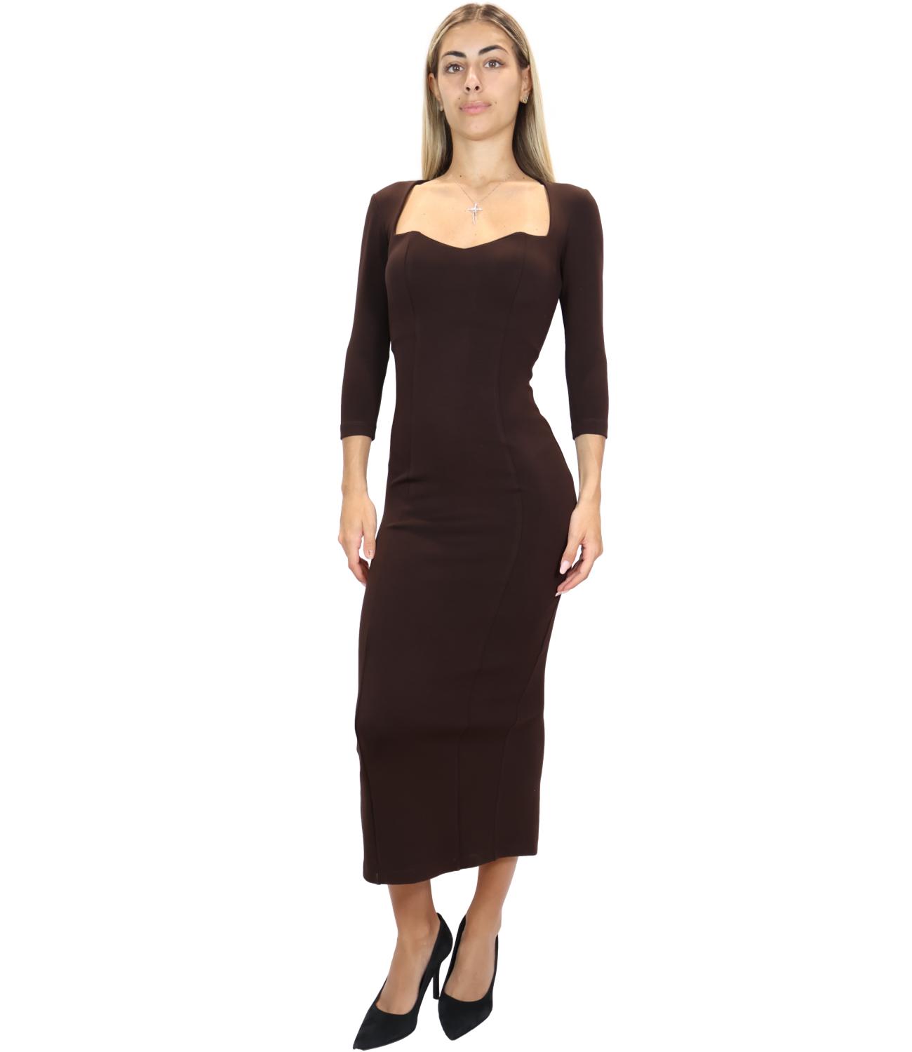 Silence Limited Abito DAKOTA Dark Brown Donna
