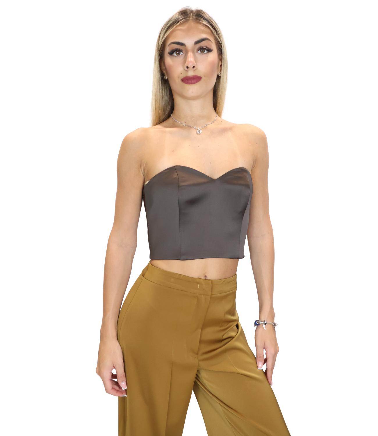 Silence Limited SATIN HEART TOP Dark Brown